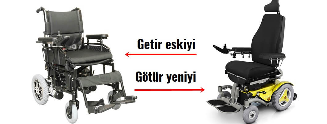 İkinci el akülü sandalyeleriniz satın alınır, takas edilir