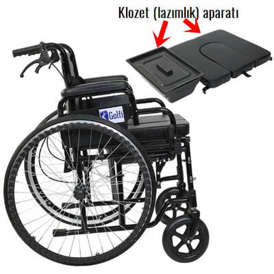 Golfi G120 Klozetli Tekerlekli Sandalye