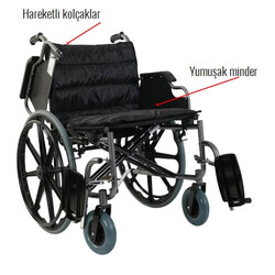 Golfi G140 Bariatrik Tekerlekli Sandalye (Büyük Beden) - Thumbnail
