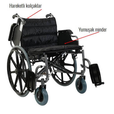 Golfi G140 Bariatrik Tekerlekli Sandalye (Büyük Beden)