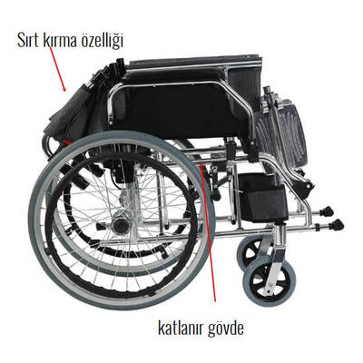 Golfi G605 Tekerlekli sandalye & Hafif, katlanabilir