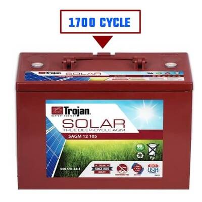 Solar Akü 1700 Cycle AGM Jel Akü