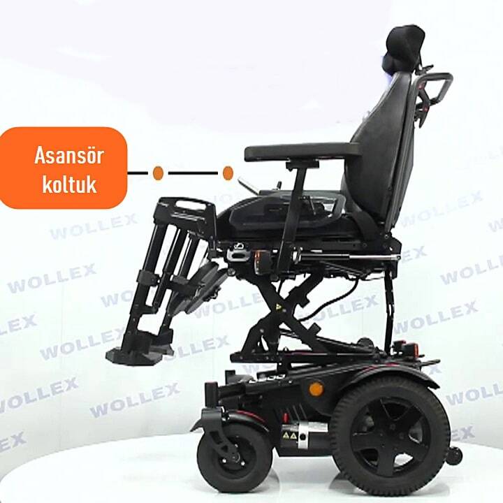 Wollex D500 Akülü Tekerlekli Sandalye Ful Özellikli