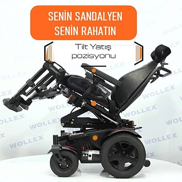 Wollex D500 Akülü Tekerlekli Sandalye Ful Özellikli